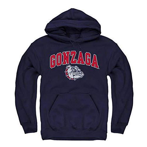 Gonzaga Bulldogs Arch &ロゴGamedayフード付きスエットシャツ – ネイビー、 M ブルー