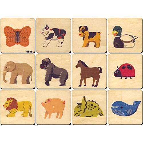 Animal Memory Tiles - Made in USA
