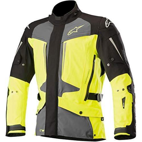 Alpinestars メンズ Yaguara Drystar 防水 テキスタイル オートバイジャケット Tech-Air 互換性 ブラック/ダークグレー/イエロー 4XL