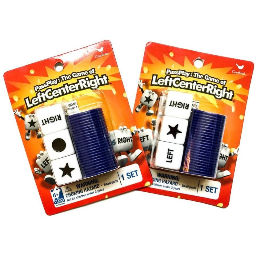 PassPlay: The Game of Left Centre Right Dice Game (Pack of 2 LCR Travel Gam Game of