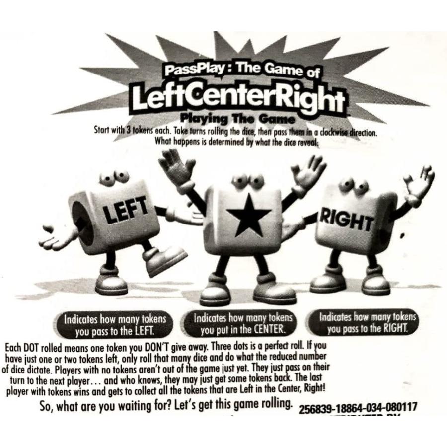 PassPlay: The Game of Left Centre Right Dice Game (Pack of 2 LCR Travel Gam Game of