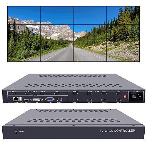 クーポン商品 ISEEVY 12 Channel Video Wall Controller 3x4 2x6 2x5 HDMI DVI VGA USB Video Processor with RS232 Control for 12 TV Splicing