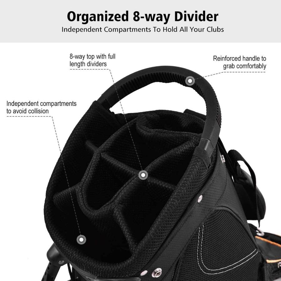 専用出品 2016ゴルフキャリーバッグ14?way Divider軽量ブラック 【ZYX2446151144】(87876円)