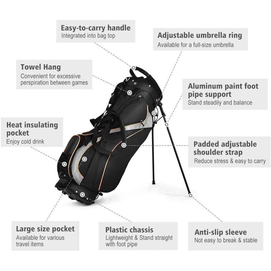 専用出品 2016ゴルフキャリーバッグ14?way Divider軽量ブラック 【ZYX2446151144】(87876円)