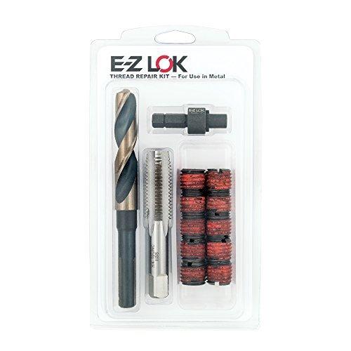 E-Z LOK EZ-329-6 Threaded Inserts for Metal， 3/8-16 Installation Kit， Steel