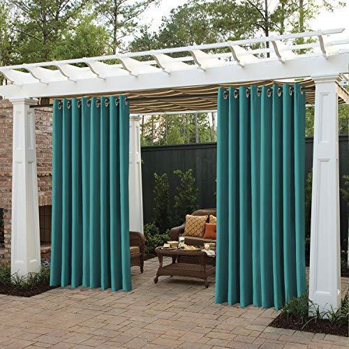 カーテン-屋外-パーゴラ-モダン-大きなソファ-屋外