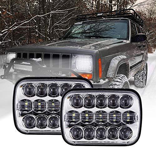 DOT 110W 5x7インチ LEDヘッドライト 7x6インチ Hi/Low LEDシールドビームヘッドランプ Jeep Wrangler YJ C