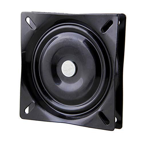 Diystyle ターンテーブル スイベルプレート 回転盤 スクエア 平滑性 6.1インチ テーブル・椅子用 ブラック