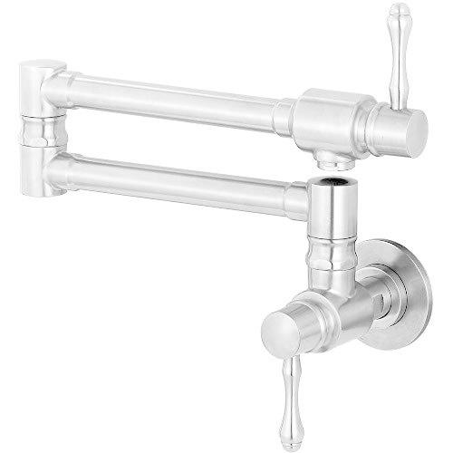 MSTJRY Pot Filler Faucet Wall Mount Stainless Steel Commercial Kitchen Fauc