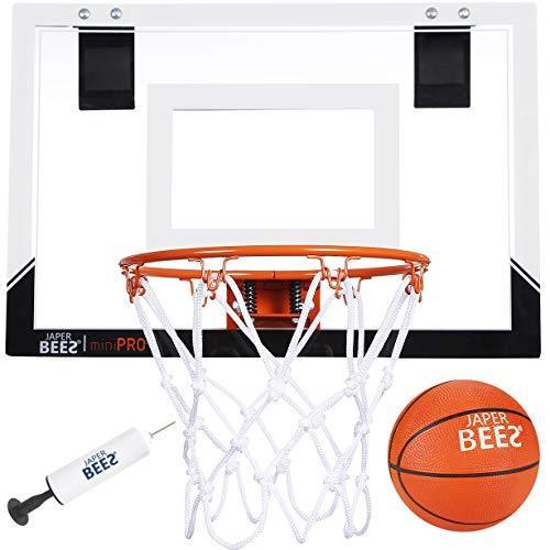 人気の贈り物が BEES JAPER 屋内用ミニバスケットボールフープ Pro (Mini 飛散防止バックボード付き 屋内バスケットボールフープ ドア掛け&壁取り付け ジャージ上下セット