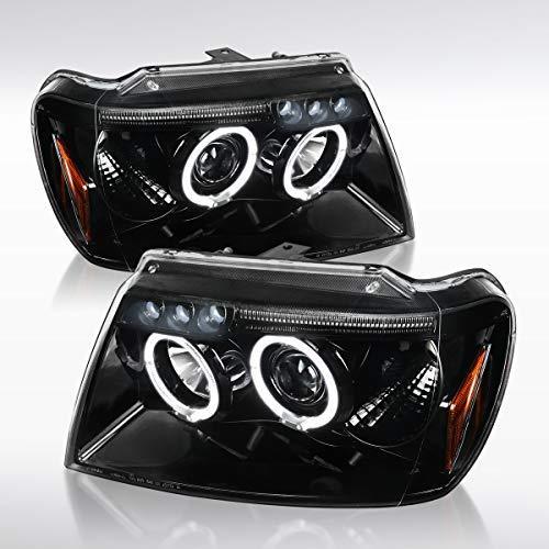 代引き手数料無料 Autozensation Grand Cherokee Slick ブラック LED デュアルプロジェクターヘッドライトペア