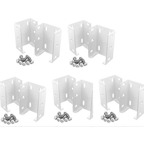 アルミフェンスレールブラケット 10個 高耐久 金属製 アウトドア ガーデン ビニールフェンス