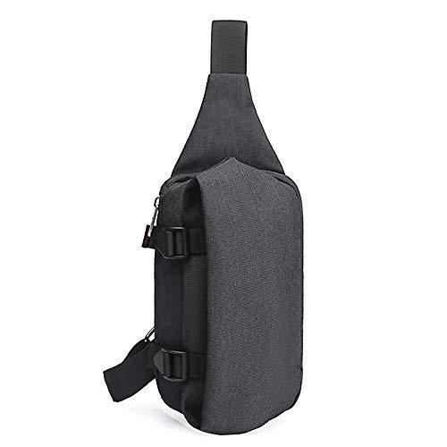 YOJOLO スリングショルダーバックパック 男性用スリングバッグ 旅行チェストバッグ デイパック キャンバスバックパック 軽量 防水 盗難防止 旅行