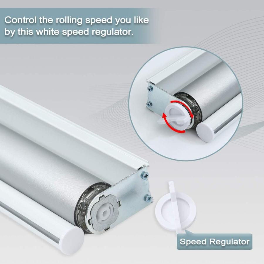 遮光ローラーシェード ブラインド 窓用 寝室 保温 コードレス 簡単プルダウン&アップ クリーム 幅46インチ x 高さ72インチ 