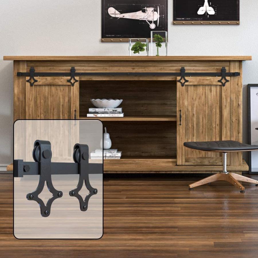 最高の品質の Winsoon スーパーミニスライドバーンドアキャビネットハードウェアキット シングルドアまたはダブルドア用 Tvスタンド 小型ワードローブキャビネッ オブジェ 置き物 Www Oroagri Eu