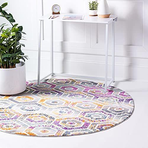本物品質の Rugs.com Malibu Collection ラウンドラグ ? 5フィート 円形マルチローパイルラグ キッチン、ダイニングルームに最適 オブジェ、置き物 本物品質の Rugs.com Malibu Collection ラウンドラグ ? 5フィート 円形マルチローパイルラグ キッチン、ダイニングルームに最適 オブジェ、置き物