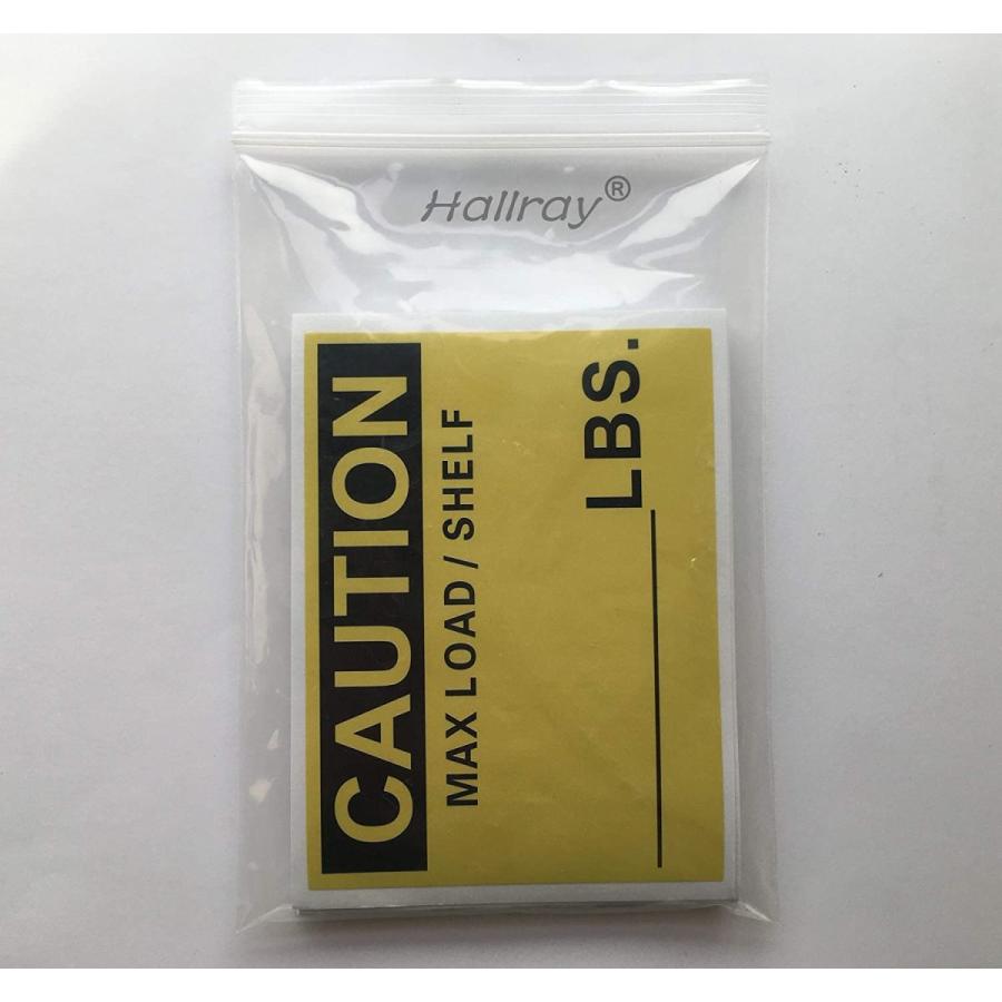 お得なまとめ買い Hallray 250個 ウェアハウス パレット ラック キャパシティ ラベル 注意 最大 ロード サイン ブライト 警告 自己接着 PVC ステッカ
