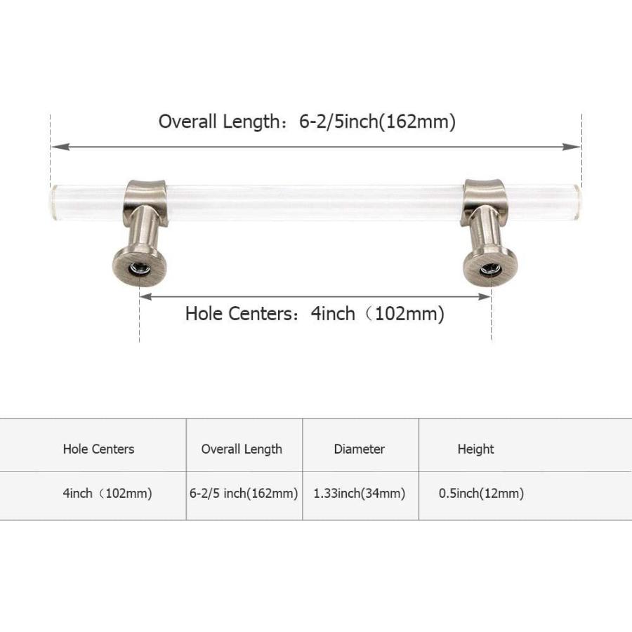 独特な Homdiy クリアキャビネットノブ Hd Ls9165snb 10 Centers 4in 102mm Hole 5パック Hd9165snb オブジェ 置き物 Binghamtonhots Com