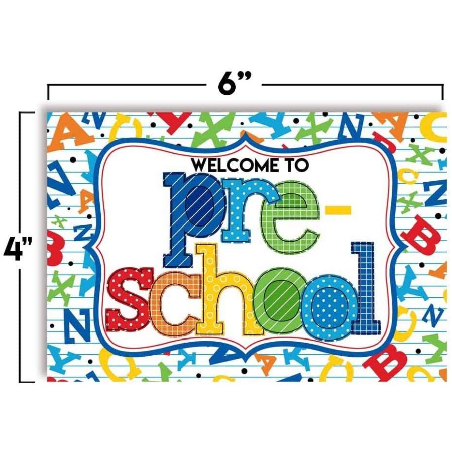 人気カラーの Amandacreationの未就学児アルファベットをテーマにしたブランクポストカードへようこそ 生徒に送る 4 X 6インチ ノート カードを記入 A その他キッチンツール Www Shksc Edu