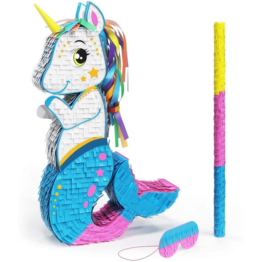 マーメイドピニャータセット 目隠しとコウモリ付き 本物の大きなユニコーンとマーメイドピニャータ 誕生日パーティー 子供のカーニバル 関連イベントに B08dj2xj6s Only You One Shop 通販 Yahoo ショッピング