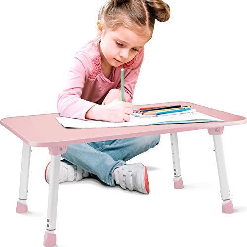 CHEFAN キッズラップデスク ポータブルスクールデスク フレキシブルピンクラップデスク 教室やホームスクールに 高さ調節可能 折りたたみテーブル