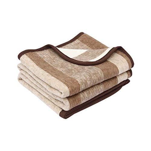 Alpaca Warehouse アルパカ羊ウールブランケット キング/フルクイーン/ツインサイズ 厚手 快適 暖かい アウトドアに最適