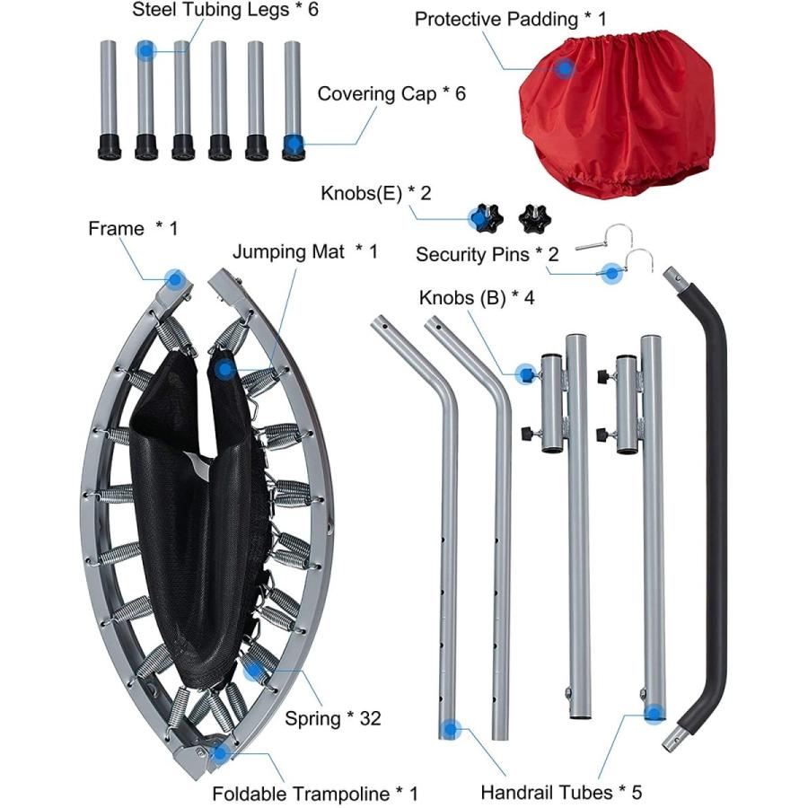【まとめ売り】 FiveJoy 40インチ 折りたたみ式 フィットネス リバウンダー 大人用 屋内 庭 【BCD7986749145】(28692円)