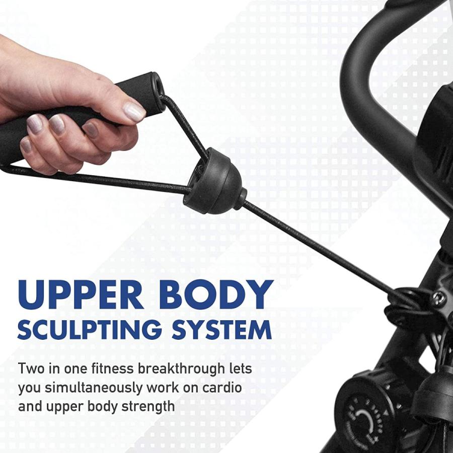 【24時間以内発送】 Bifanuo エクササイズバイク ステーショナリーバイク 折りたたみ可能 磁気直立リカンベント ポータブルフィットネスサイクル アーム抵抗バンド付き 【AA1627022380】(58450円)