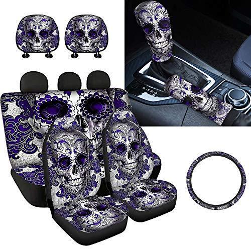 売り出し半額 送料無料pensura花柄スカルパターンカーシートカバーヘッドレストカバーギアシフトノブカバーハンドブレーキカバーハンドルカバー自動車トラックsu 在庫切れ Www Helenrichardson Walsh Com