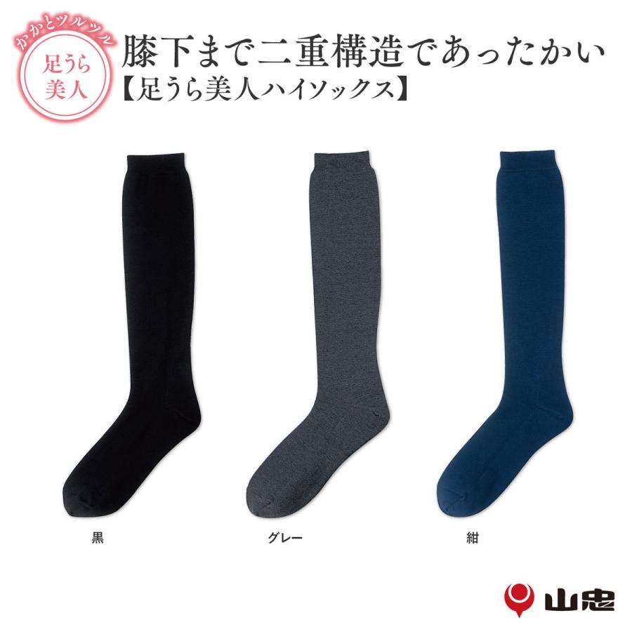 靴下 足うら美人 ハイソックス かかとケア 角質ケア フットケア 日々割れ かさかさ 乾燥対策 潤い 保湿 山忠 温むすび Asi Highsox Webshop 温むすび 通販 Yahoo ショッピング