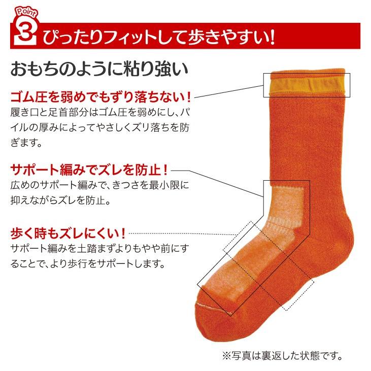 山忠 靴下 もちっくす（22-24.5cm） くつした あったか 保温 ずれ