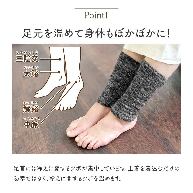 山忠 レッグウォーマー シルクコットンやわらかウォーマー 手首 肘 夏