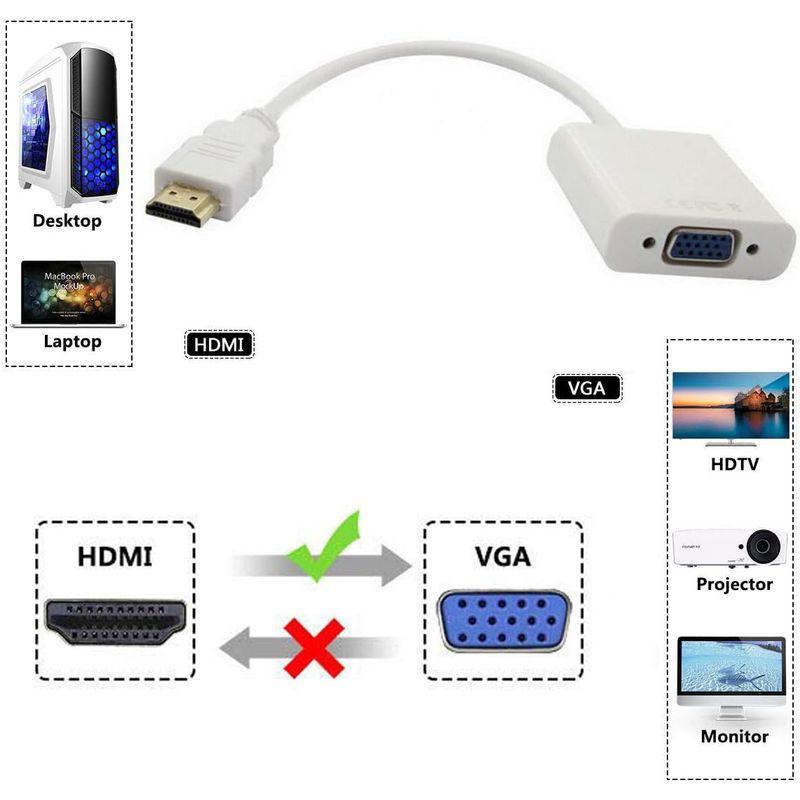 Rosebe HDMI-VGA(D-SUB)変換アダプタ hdmi 変換 アダプタ ケーブル ブラック 1080p対応 HDMI オス to｜onna｜08