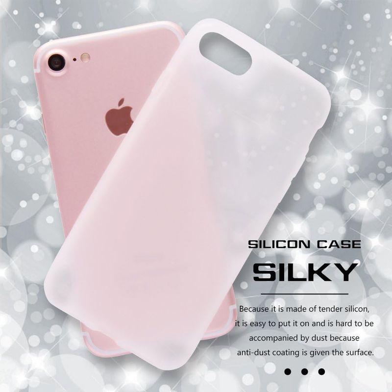 レイ・アウト iPhone7 ケース シリコンケース シルキータッチ/ピンク(半透明) RT-P12C1/P｜onna｜09