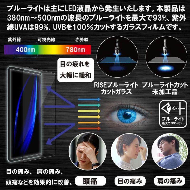 RISE ガラスフィルム フィルム ブルーライトカット 93% docomo AQUOS PAD SH-05G 用 保護フィルム 強化 ガラ｜onna｜02