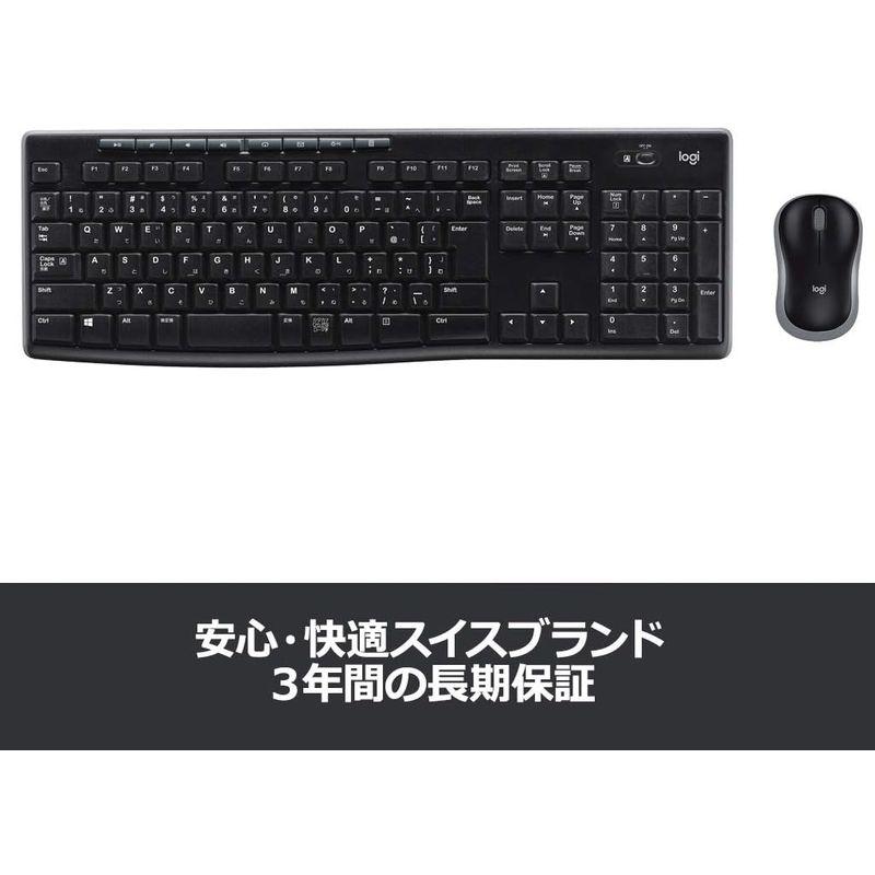 ロジクール ワイヤレスマウス キーボード セット 無線 ワイヤレスコンボ MK270 M185 + K270｜onna｜04