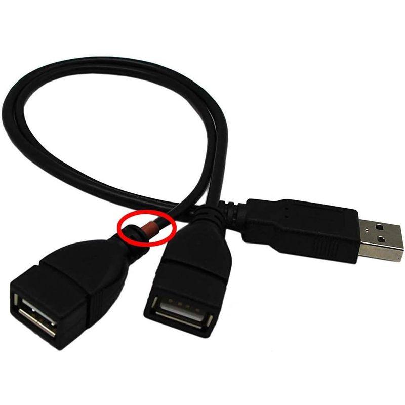 USB 2.0充電＆データ同期ケーブル - CERRXIAN USB 2.0 A 2オスUSBジャックYスプリッタ充電＆データ同期ケーブルへ｜onna｜03