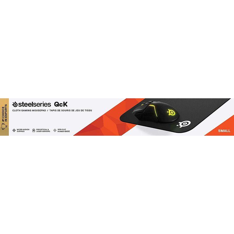 SteelSeries ゲーミングマウスパッド ブラック 小型 ノンスリップラバーベース 25cm×21cm×0.2cm QcK mini｜onna｜04