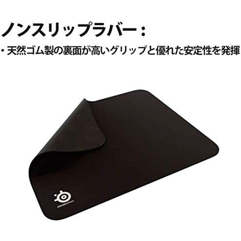 SteelSeries ゲーミングマウスパッド ブラック 小型 ノンスリップラバーベース 25cm×21cm×0.2cm QcK mini｜onna｜06