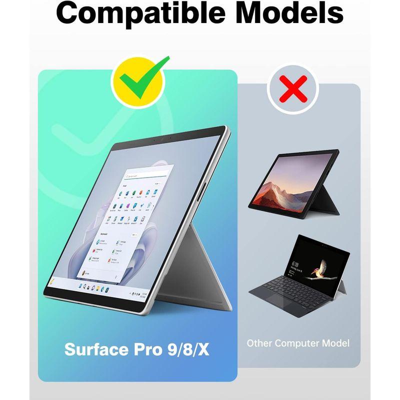 Uogic Microsoft Surface Pro 9/8/X用キーボード、超薄型ワイヤレスBluetooth Surface Pro｜onna｜02