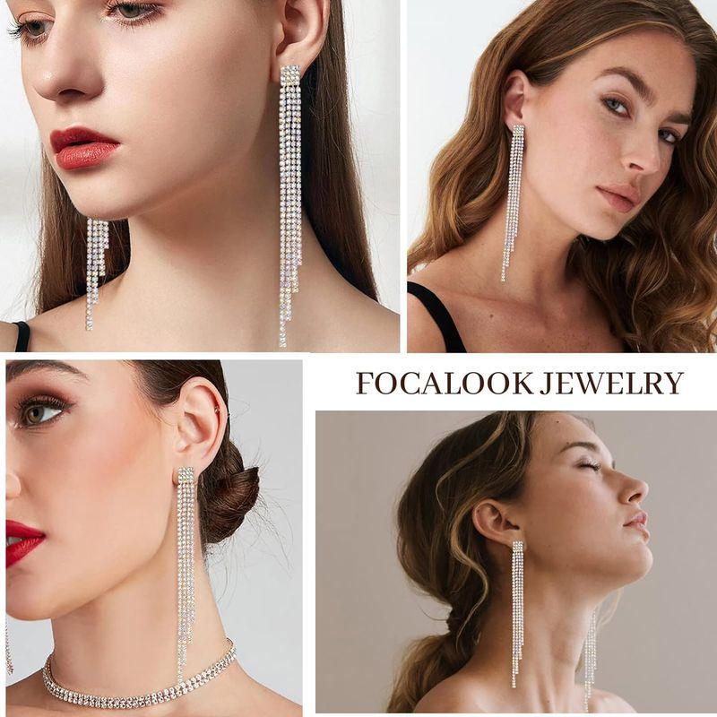 FOCALOOK ロングチェーン ピアス レディース 人気 ゆれる FOCALOOK ロングチェーン ピアス レディース 人気 ゆれる
