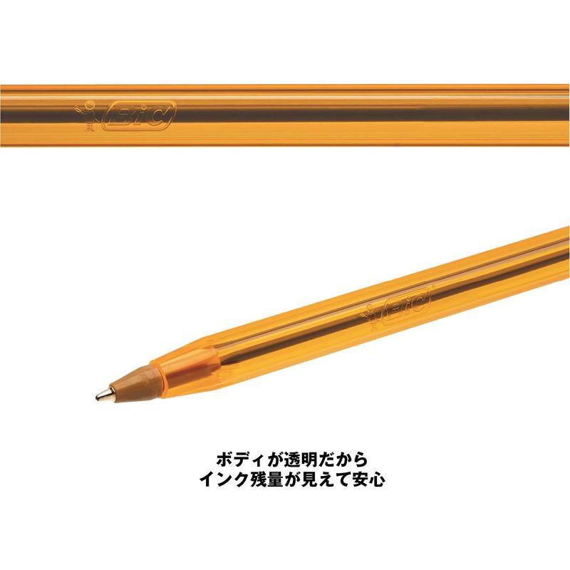 Bicジャパン BIC ビック 油性ボールペン オレンジ クリスタル オリジナル ファイン 0.8mm 10本 CST-OF08BLKP10｜onna｜07