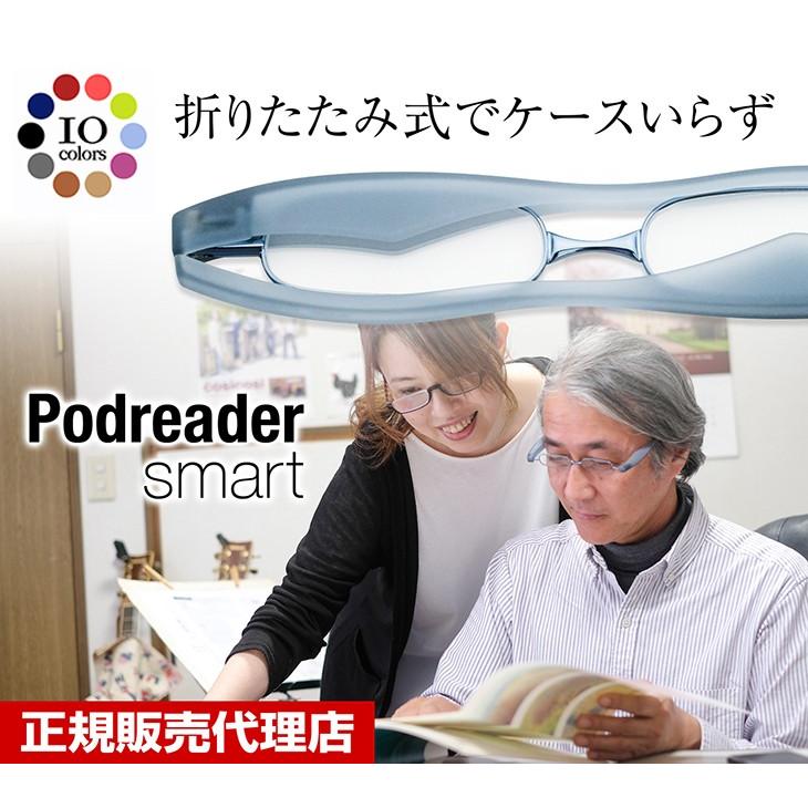 送料無料 老眼鏡 ポッドリーダースマート 2本セット【オリジナルレッド(2.5)】＋【全10色から選択可(グリーン/オリジナルレッド/オリジナルブルー)】｜onokonoshop｜02