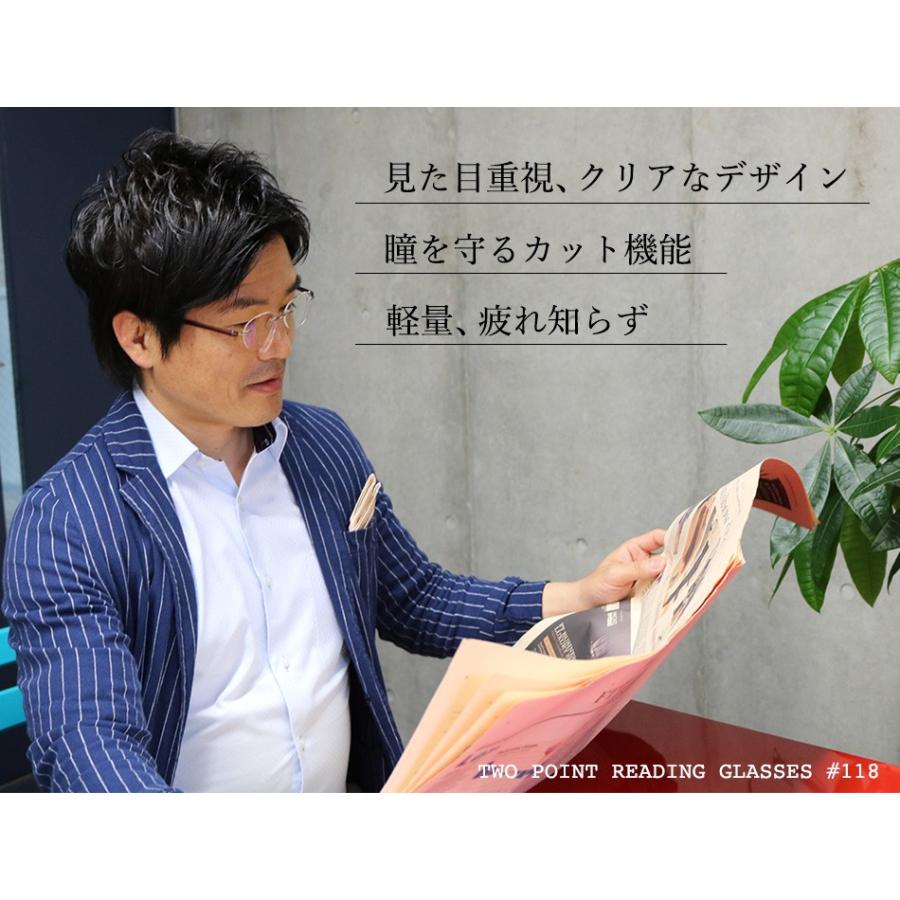 老眼鏡 おしゃれ 男性用 女性用 シニアグラス ツーポイント ブルー