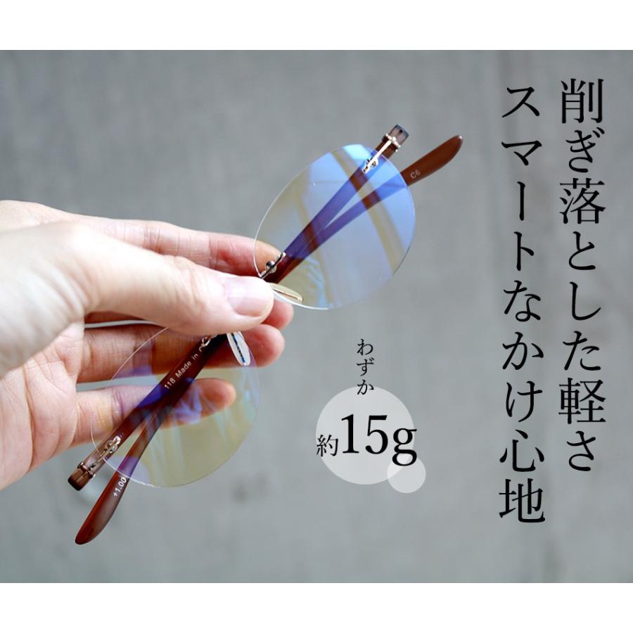 老眼鏡 おしゃれ 男性用 女性用 シニアグラス ツーポイント ブルー