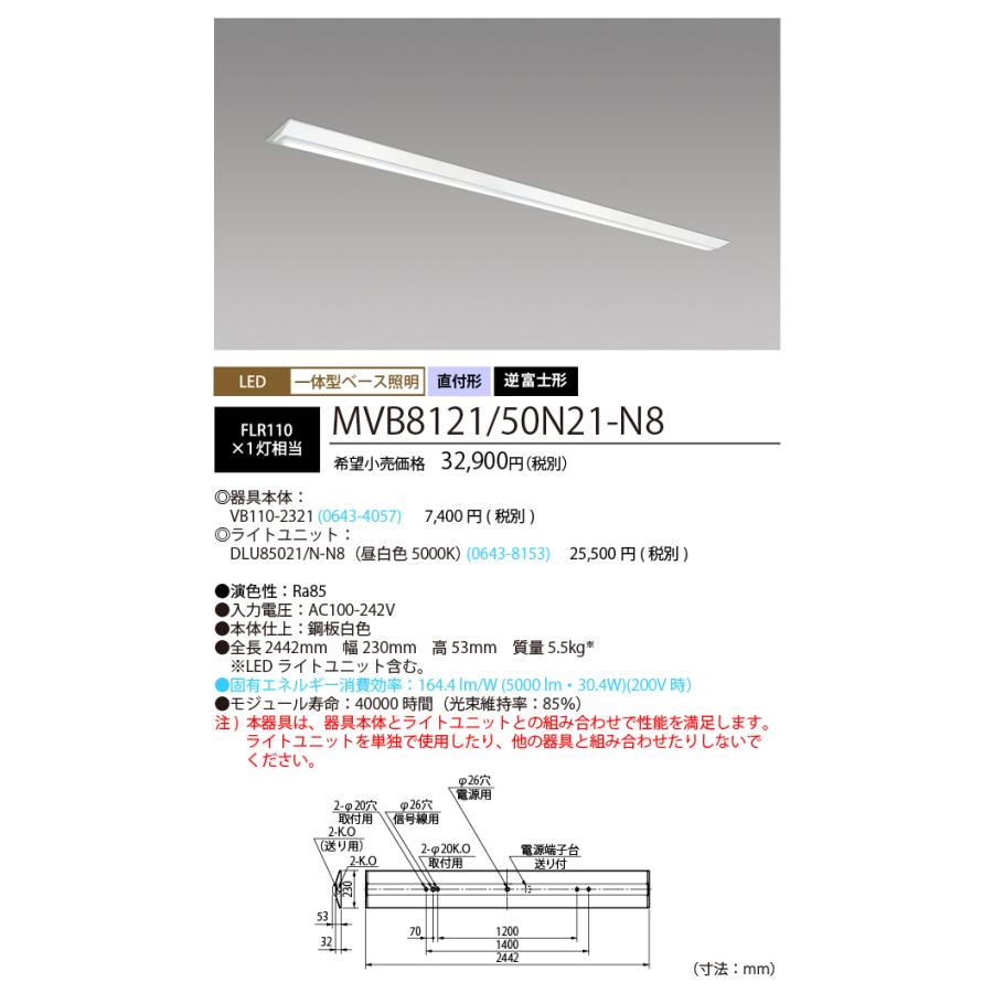開店祝い 法人限定 Mvb8121 50n21 N8 Mvbn21n8 Nec Led一体型ベース照明 110形逆冨士タイプ230mm幅 昼白色 5000k オノライティング 通販 Paypayモール 正規品 Www Kingfishswimming Com