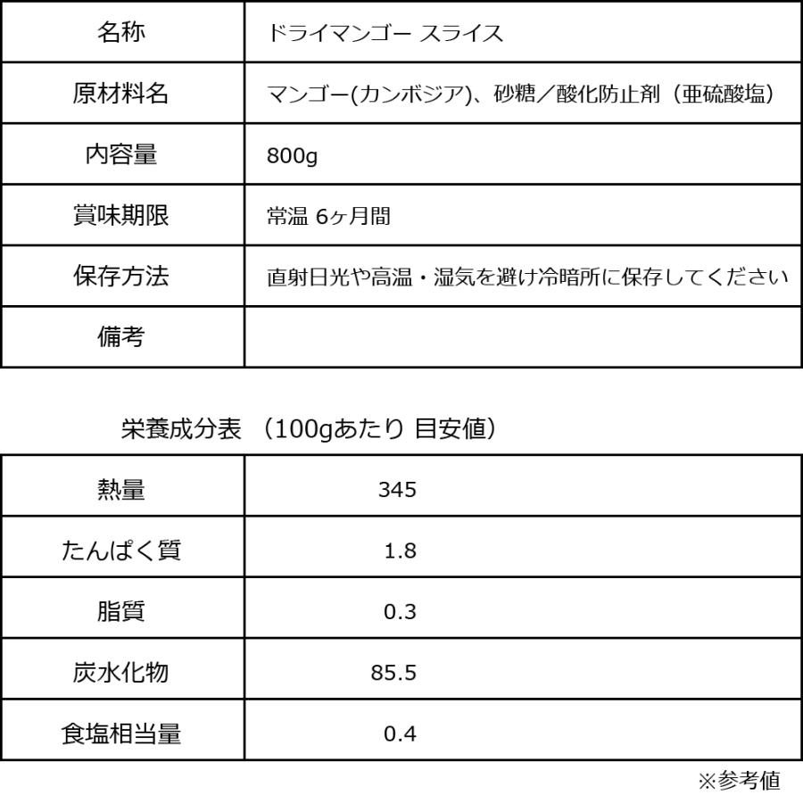 ドライ マンゴー 800g×1袋 カンボジア産 セール ナッツ スイーツ ドライマンゴー メール便限定 送料無料 砂糖使用｜onomichi-marukin｜10