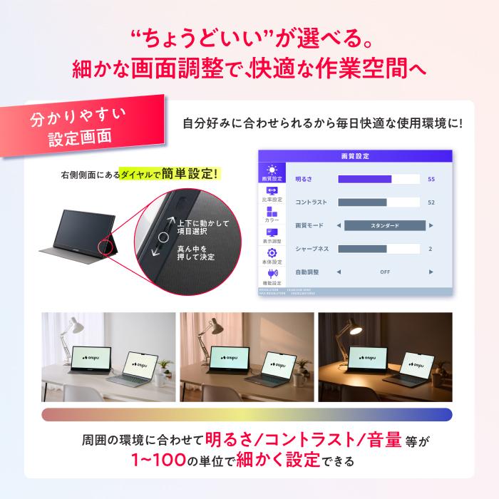 日本企業 ポータブルディスプレイ 15.6インチ フルHD IPS モバイル