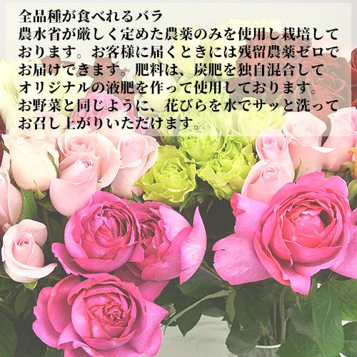 食べられるほど安心な薔薇 天使のバラ ブーケMサイズ イエローオレンジ系 残留農薬ゼロ アトリエ天使のバラ ほんだバラ香園 送料込｜onsenken-oita｜06