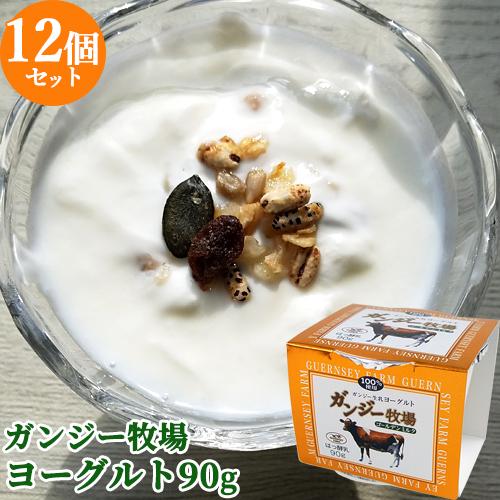 ガンジー牛の生乳100% ヨーグルト(加糖) 90g×12個セット 希少なゴールデンミルク 大分県久住高原 ガンジー牧場 送料無料 | ブランド登録なし